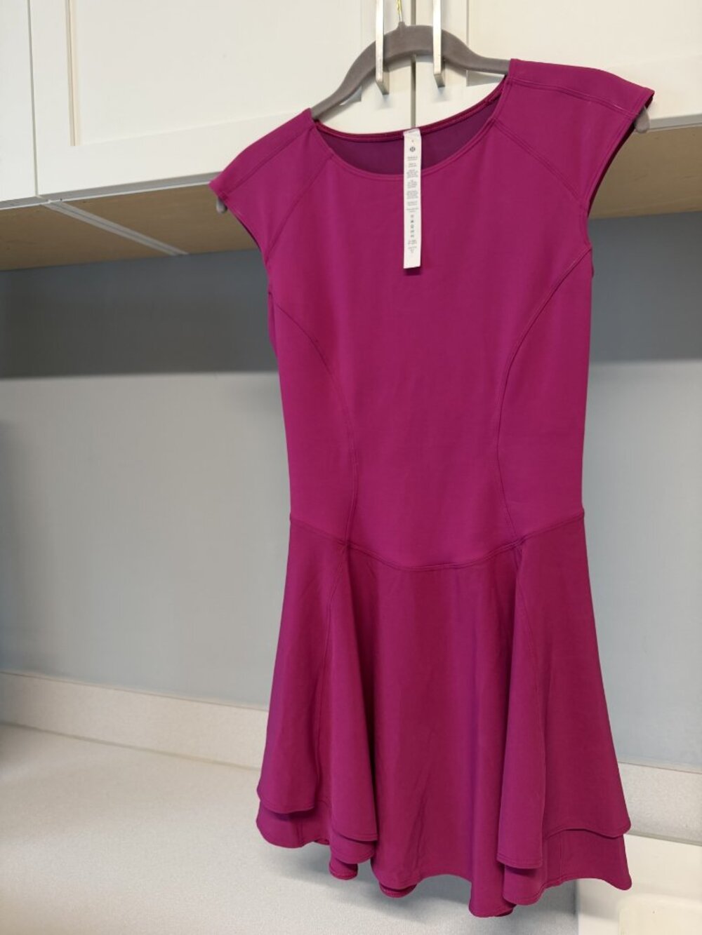 LULULEMON Womens Everlux Mesh-Back Tennis Dress Magenta Purple 4 ($138)